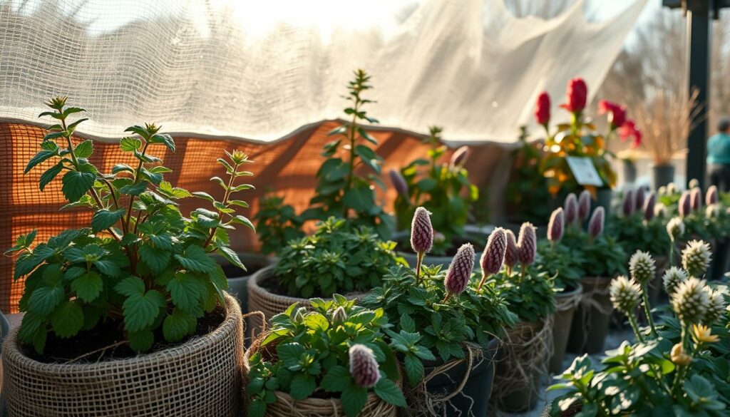 Winterschutz für Gartenpflanzen