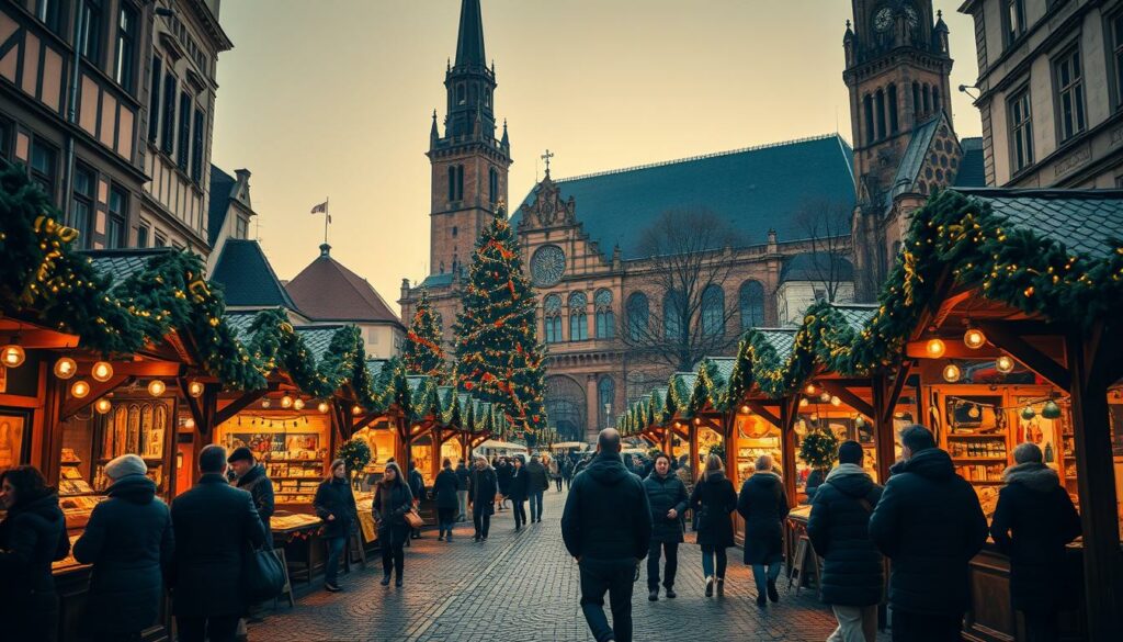 Historischer Charme auf dem Leipziger Weihnachtsmarkt Historischer Weihnachtsmarkt Leipzig am Marktplatz